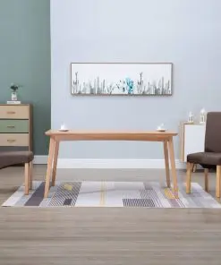 vidaXL Dining Chairs 2 pcs Brown Fabric