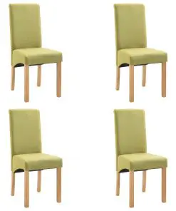 vidaXL Dining Chairs 4 pcs Green Fabric