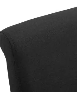 vidaXL Dining Chairs 4 pcs Black Fabric