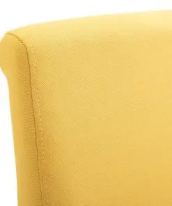 vidaXL Dining Chairs 2 pcs Yellow Fabric