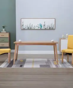 vidaXL Dining Chairs 2 pcs Yellow Fabric