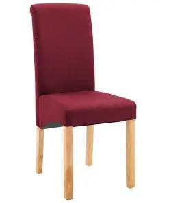 vidaXL Dining Chairs 2 pcs Red Fabric