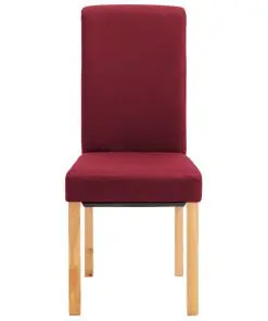vidaXL Dining Chairs 2 pcs Red Fabric