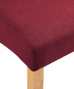vidaXL Dining Chairs 2 pcs Red Fabric