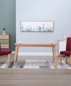 vidaXL Dining Chairs 2 pcs Red Fabric