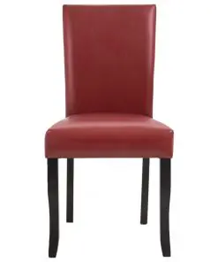 vidaXL Dining Chairs 2 pcs Wine Red Faux Leather