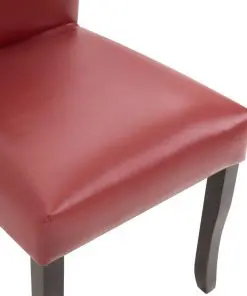 vidaXL Dining Chairs 2 pcs Wine Red Faux Leather