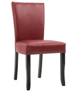 vidaXL Dining Chairs 2 pcs Wine Red Faux Leather