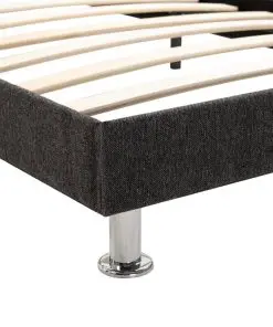 vidaXL Bed Frame Dark Grey Fabric 153×203 cm Queen