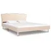 vidaXL Bed Frame Cream Fabric 183×203 cm King