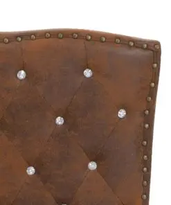 vidaXL Bed Frame Brown Fabric 153×203 cm Queen