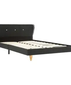 vidaXL Bed Frame Dark Grey Burlap 106×203 cm King Single