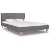 vidaXL Bed Frame Light Grey Fabric 106×203 cm King Single