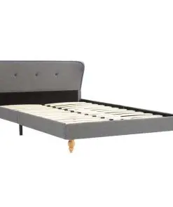 vidaXL Bed Frame Light Grey Fabric 106×203 cm King Single