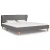 vidaXL Bed Frame Light Grey Fabric 153×203 cm Queen
