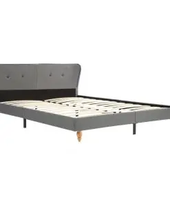 vidaXL Bed Frame Light Grey Fabric 153×203 cm Queen