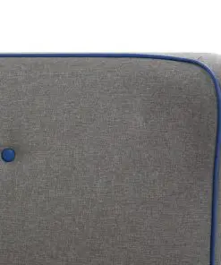 vidaXL Bed Frame Light Grey Fabric 183×203 cm King