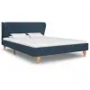 vidaXL Bed Frame Blue Fabric 106×203 cm King Single