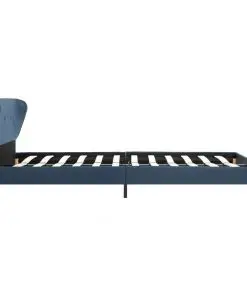 vidaXL Bed Frame Blue Fabric 106×203 cm King Single