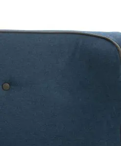 vidaXL Bed Frame Blue Fabric 153×203 cm Queen