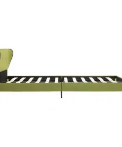 vidaXL Bed Frame Green Fabric 106×203 cm King Single