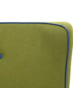 vidaXL Bed Frame Green Fabric 137×187 cm Double