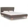vidaXL Bed Frame Taupe Fabric 106×203 cm King Single