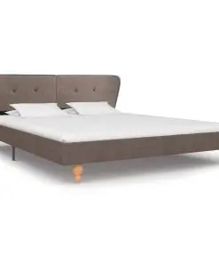 vidaXL Bed Frame Taupe Fabric 153×203 cm Queen