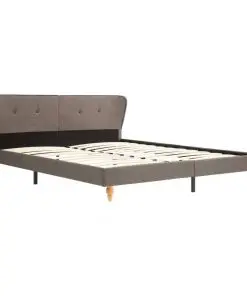 vidaXL Bed Frame Taupe Fabric 153×203 cm Queen