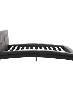 vidaXL Bed Frame Black Faux Leather 153×203 cm Queen