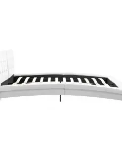 vidaXL Bed Frame White Faux Leather 153×203 cm Queen