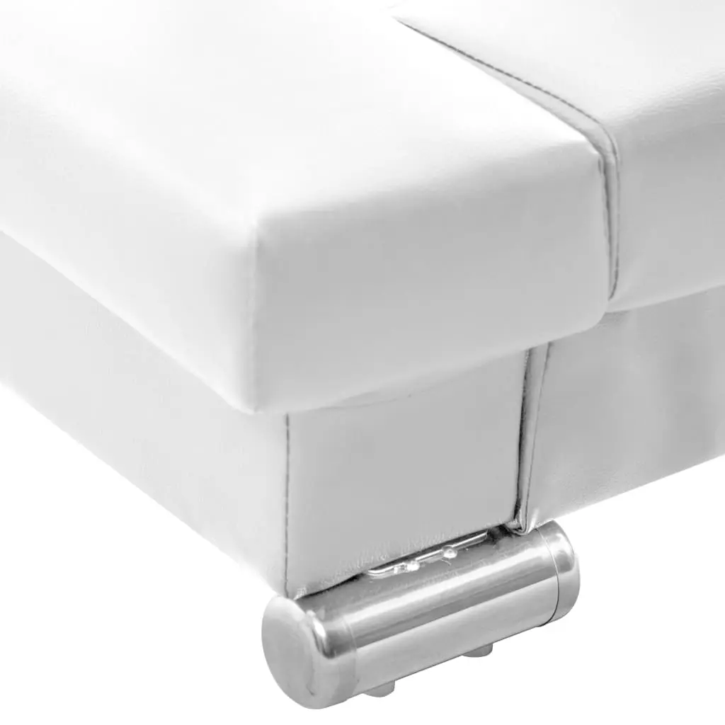 vidaXL Bed Frame White Faux Leather 153×203 cm Queen