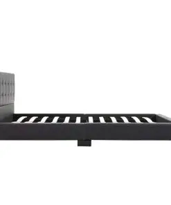 vidaXL Bed Frame Black Faux Leather 137×187 cm Double