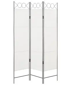 vidaXL 3-Panel Room Divider White 120×180 cm