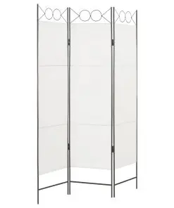 vidaXL 3-Panel Room Divider White 120×180 cm