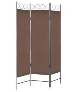 vidaXL 3-Panel Room Divider Brown 120×180 cm