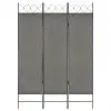 vidaXL 3-Panel Room Divider Anthracite 120×180 cm