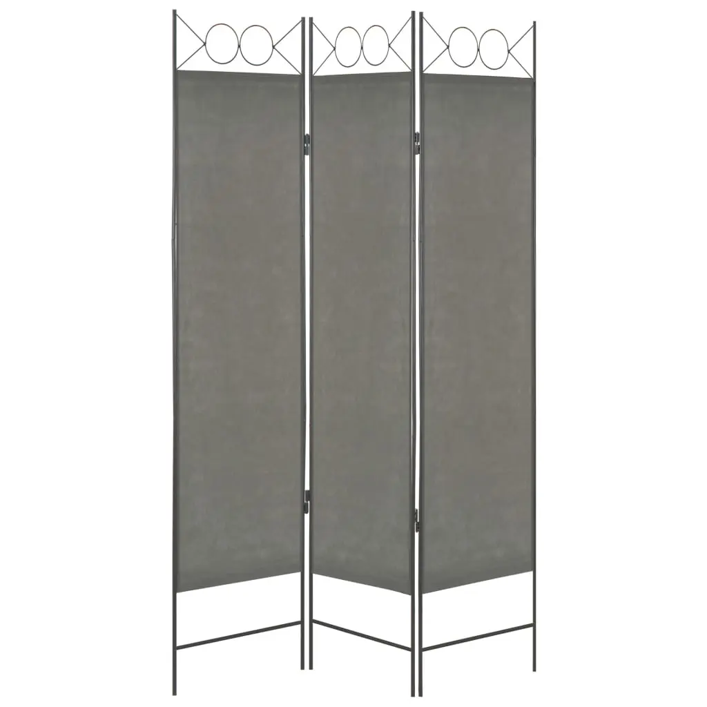 vidaXL 3-Panel Room Divider Anthracite 120×180 cm