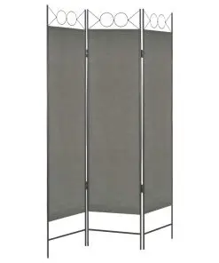 vidaXL 3-Panel Room Divider Anthracite 120×180 cm