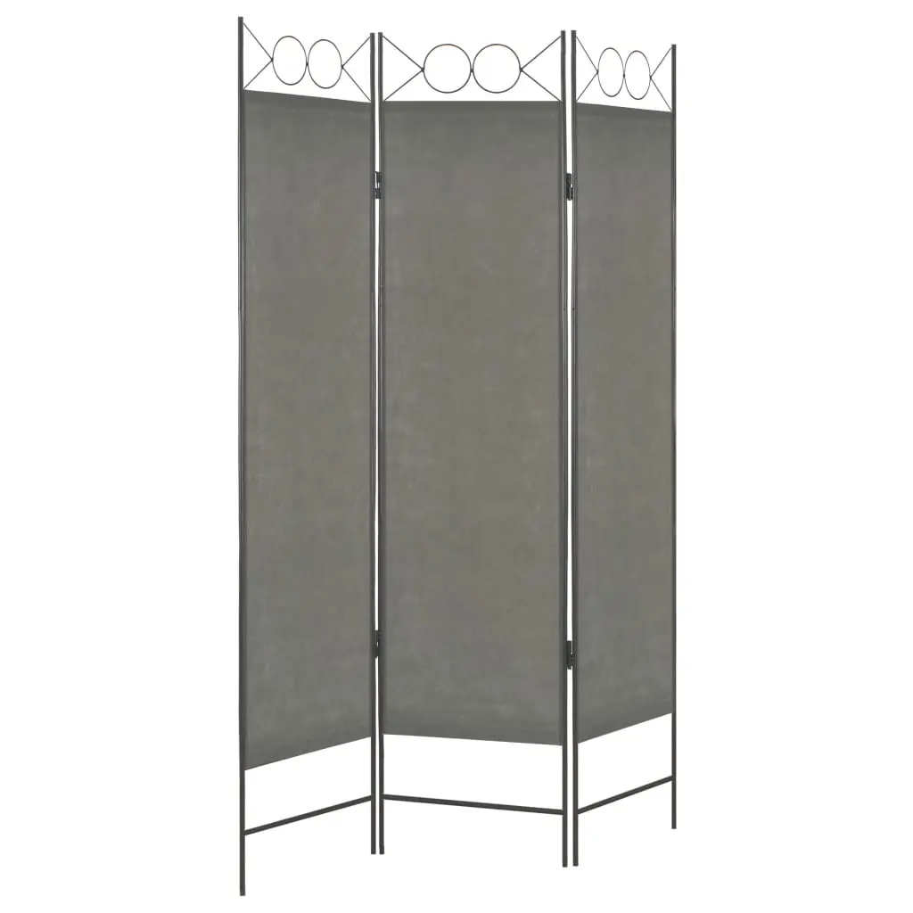 vidaXL 3-Panel Room Divider Anthracite 120×180 cm
