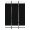 vidaXL 3-Panel Room Divider Black 120×180 cm vidaXL 3-Panel Room Divider Black 120×180 cm