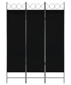 vidaXL 3-Panel Room Divider Black 120×180 cm