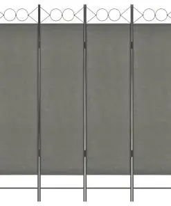 vidaXL 4-Panel Room Divider Anthracite 160×180 cm