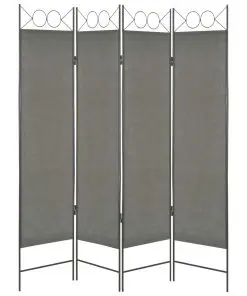 vidaXL 4-Panel Room Divider Anthracite 160×180 cm