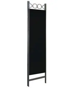 vidaXL 4-Panel Room Divider Black 160×180 cm