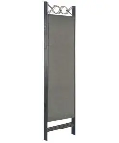 vidaXL 5-Panel Room Divider Anthracite 200×180 cm