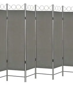 vidaXL 6-Panel Room Divider Anthracite 240×180 cm