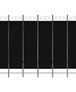 vidaXL 6-Panel Room Divider Black 240×180 cm