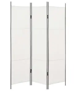 vidaXL 3-Panel Room Divider White 150×180 cm