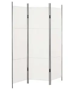 vidaXL 3-Panel Room Divider White 150×180 cm